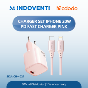 MCDODO CH-4027 Charger Set iPhone 20W PD Fast Charger Pink