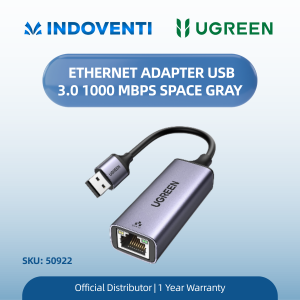 UGREEN ETHERNET ADAPTER USB 3.0 1000 MBPS SPACE GRAY