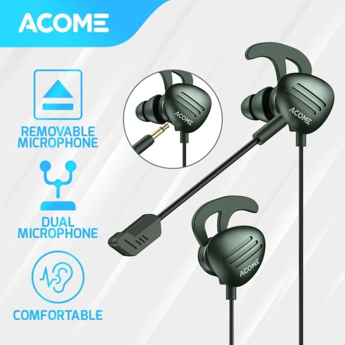 ACOME AE100 HEADSET GAMING MOBILE WIRED DUAL MICROPHONE PC LAPTOP PS4