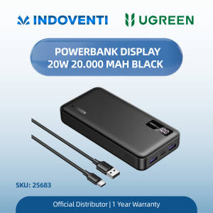 UGREEN POWERBANK DIGITAL DISPLAY 20W 20.000MAH BLACK