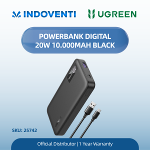 UGREEN POWERBANK DIGITAL DISPLAY 20W 10.000MAH BLACK