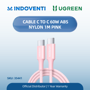 UGREEN CABLE C TO C 60W ABS NYLON 1M PINK