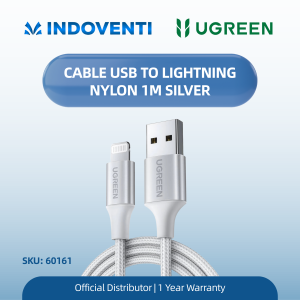 UGREEN CABLE USB TO LIGHTNING NYLON 1M SILVER