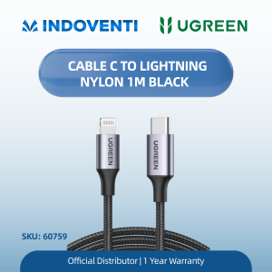 UGREEN CABLE C TO LIGHTNING NYLON 1M BLACK