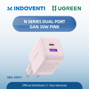 UGREEN N SERIES DUAL PORT GAN 30W PINK
