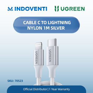 UGREEN CABLE C TO LIGHTNING NYLON 1M SILVER