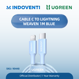 UGREEN CABLE C TO LIGHTNING WEAVEN 1M BLUE